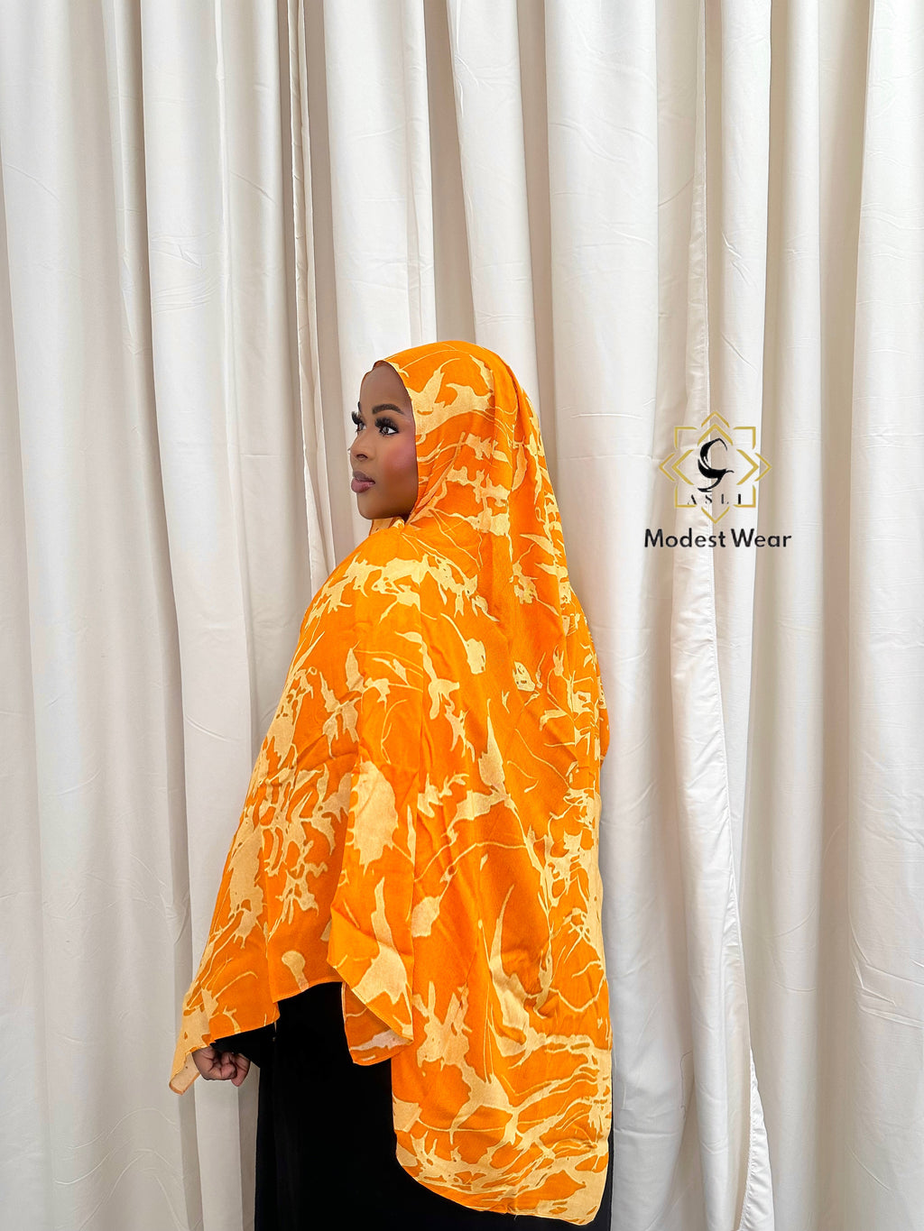 Tangerine Marble Modal Hijab