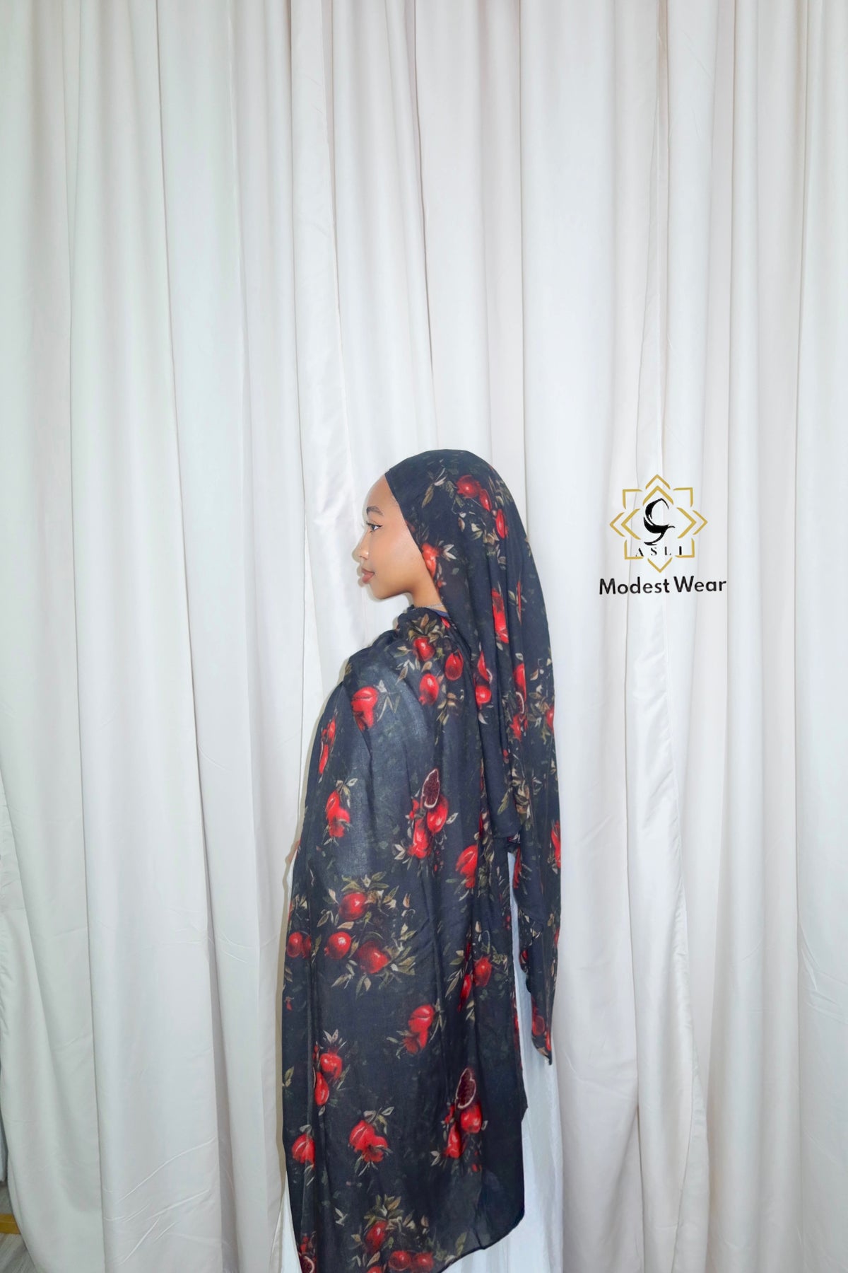 Midnight Pomegranate Modal Hijab