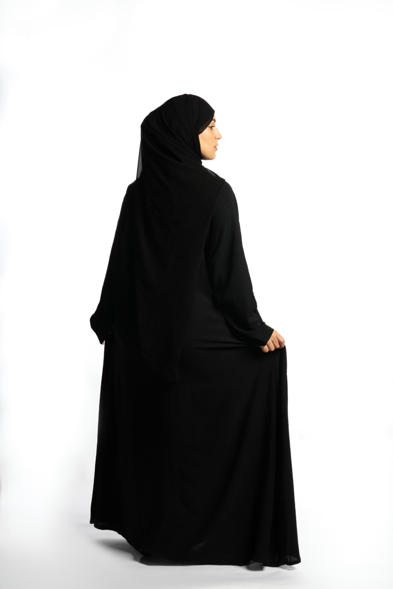 The 'Essential Pocketed Comfort' Black Abaya