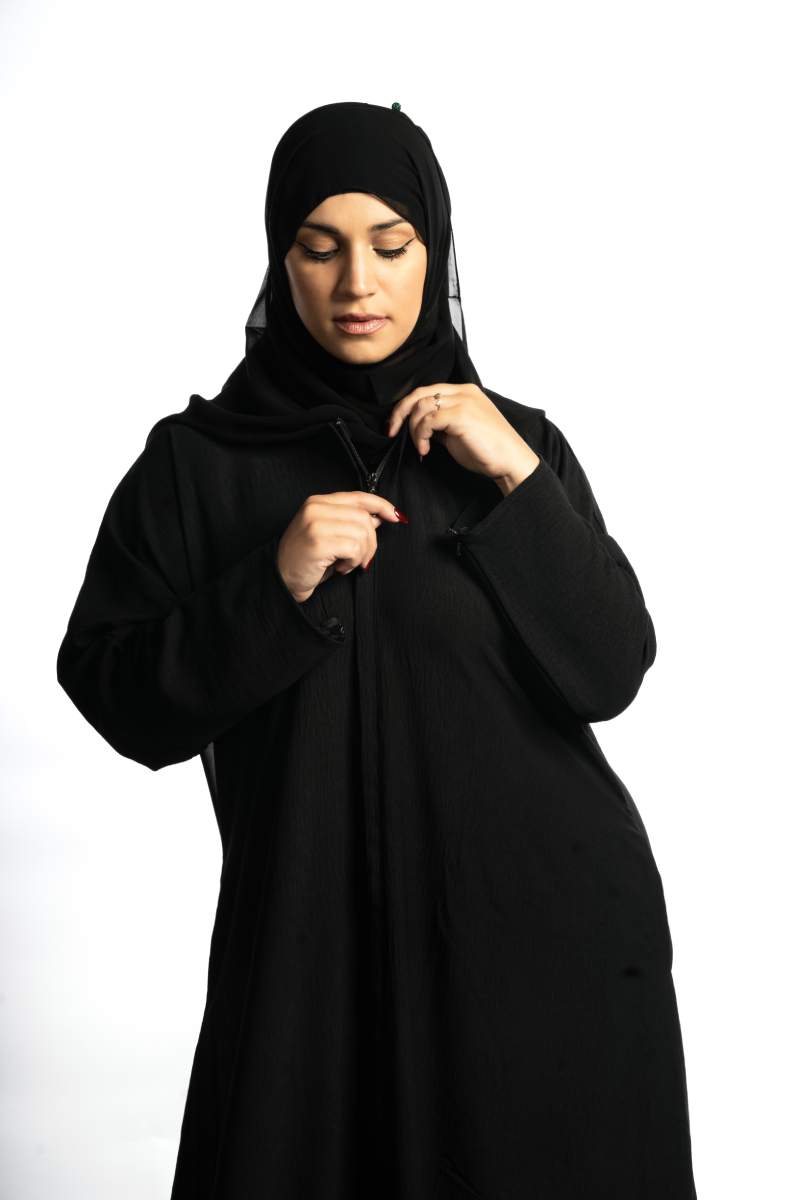 The 'Essential Pocketed Comfort' Black Abaya
