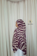 Plum Zebra Modal Hijab
