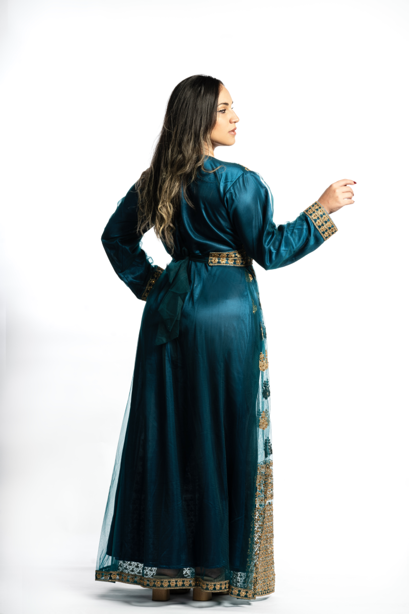 The 'Jewel of Arabia' Velvet & Organza Gown